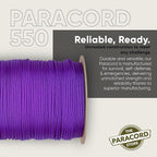 The Paracord Store | Type III 550 Paracord - 1000 FT Spool, Acid Purple | Heavy Duty 7 Strand Tactical Paracord - USA Made Nylon Outdoor Parachute Cord for Camping, Fishing & More - Survival Cord