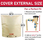 Redford Supply Co. Cold Snap (5°F) Backflow Preventer Insulation Cover, 36"W x 36"H, Pipe Insulation, Water Sprinkler Covers for Outside, Sprinkler Backflow Cover for Winter, Well Pump Bag (Beige)