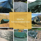 GUARD SHIELD Super Heavy Duty Green/Silver Poly Tarp Cover 12x20 Feet Waterproof 16mil Thick UV and Tear Resistant Tarpaulin with Grommets and Reinforced Edges