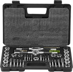 VEVOR 40 pcs Tap and Die Set, Metric Size M3-M12 Rethreading Tapping Tools Kit, Made of Durable Bearing Steel, Includes Full Accessories and Storage Case, for Internal and External Thread Cutting