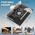 Elestoria Aluminum Router Table Insert Plate (Black)