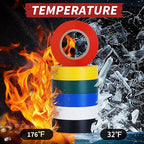 Avery Dennison Electrical Tape, 6 Rolls General Use PVC Electric Tape, UL/CSA Listed 3/4 in x 66 ft Insulating Vinyl Tape for Electrical, Repairs, Automotive and Equipment, EE-100, Multi Colored