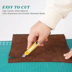20-Pack Retractable Utility Cutter | Auto-Lock Design with 9mm Snap-off Blades | Carton & Cardboard Opener for Office/Home | Disposable Exacto Razor Tool