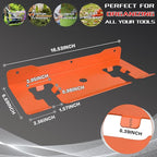 ULIBERMAGNET Garage Storage Organizer Trimmer Rack,2 Slot Orange Utility Storage Rack for Grass Trimmer,Hedge Trimmer,Garage Trimmer,Wall Mount Heavy Duty Weed Trimmer, Garden Tool