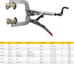 VEVOR Pipe Clamp, 2 to 6 in, High Strength Ultra Clamp with Quick Acting Screws & Strong Hand Tools PG622V 6" Pipe Plier, Two Fixed V-Pads, 2" Throat Depth, 1"–2" Clamping Capacity, M8 Thread