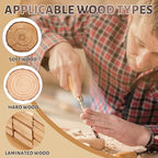 Wood Chisel Sets - 12 Pcs Wood Chisels for Woodworking with Solid Wood Handle, 60CR-V Sharp Blades, Tight Connection, Ideal for Soft and Hard Laminated Wood Projects