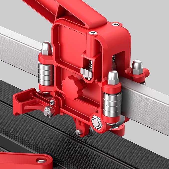 SHIJING 24-inch Tile Cutter,Cortadora de Ceramica with Red laser, Steel guide rails,Tungsten Carbide Cutting Wheel - Tile Cutter Tool for Ceramic, Porcelain - Installers &DIY
