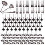 Rocaris Wire Buffing Wheel Brush Set, Wire Brush Set 1/8" Shank for Rotary Tools Accessories Polish Clean Tools, 120 Pack