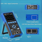 HDS2102 Oscilloscope 2CH Digital Handheld Oscilloscope Multiumeter 3.5" LCD 100MHz Bandwidth for Automobile Maintenance Power Detection