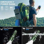 Flashlights High Lumens Rechargeable, Super Bright Long Range Small Powerful Flashlight, 6 Modes LED Tactical Pocket Waterproof Flash Light for Home Emergency (2, Green)