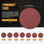 70 Pcs 5 Inch Sanding Disc 60/80/100/120/180/240/320 Grit Round Hook and Loop Sandpaper for Random Orbital Sander Automotive Car