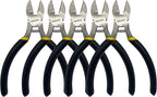 BOOSDEN 5" Diagonal Cutters,5 Pack Wire Cutters,DIY Cutting Pliers,Spring Loaded Side Cutters, Wire Snips for Jewelry Making and Wire Cutting