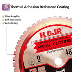 Metal Cutting Circular Saw Blade, Steel and Stainless Steel Cutting, The Cutting Head uses a Special Anti-Heat Sticking Coating with high Finish and Long Life,FMB 9 inch 48-Tooth 1" -TA