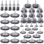 Rocaris 42 Pack Carbon Steel Wire Wheel, Cup, Pen Brush Set with 1/4-Inch Round Shank for Rust Removal, Corrosion and Scrub Surfaces