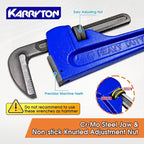 60 Inch Pipe Wrench, Cr-Mo Jaw Opening 9"/228mm Adjustable Heavy Duty Cast Iron Straight Handle Plumbing Wrench, Perfect Plumbers Tool for Oil Field, Plumbing, Construction and Mechanics