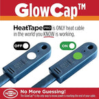 RADIANT SOLUTIONS HeatTapePro - Intelligent Commercial Grade Self-Regulating Heat Cable with GlowCap™ - 10 YR warranty - Ice Dam & Pipe Freeze Protection - 24 ft cable + 10 Ft Cord, 120V, 6 watts/Ft