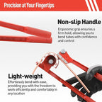 Tube Bender 3-in-1 Tubing Pipe Bender for Soft Copper, Aluminum, Metal, Pipe Bender 180° (1/4" 5/16" 3/8" Red)