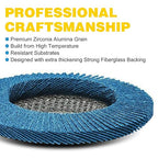 Flap Discs 4 1/2 for Angle Grinder, 12 Pcs Flap Discs 40/60/80/120 Grit, 4.5" x 7/8" High Density Zirconia Type 27 Flap Sanding Disc for Grinding, Rust Removal, Sanding and Finishing -12 Packs