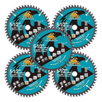 5-1/2 Inch Miter/Table Saw Blades 5pcs, 48 Teeth ATB TCT Fine Finish Wood Cutting Circular Saw Blade with 5/8 Inch Arbor