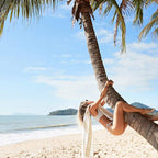 Dock & Bay Beach Towel - Quick Dry, Sand Free - Compact, Lightweight - 100% Recycled - Includes Bag - Cabana Light - Bora Bora Beige - Large (160x90cm, 63x35)