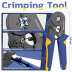 haisstronica Ferrule Crimping Tool Kit Black Wire Ferrules Crimper with 1200PCS Ferrule AWG 23-7 Wire End Ferrule Terminals