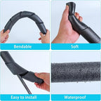 4 Pack Pipe Insulation Foam Tube, 15.74 Inch Black Pool Noodles Foam Snake Pipe Wrap Protection Multi-Purpose Soft Foams Tubing for Winter Water Pipes and Outdoor Indoor Swimming Pool Handle