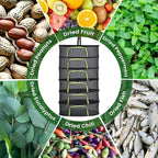 6 Layer 24" Herb Drying Rack Hanging with Garden Pruning Shears, Large Zipper, Hook & Notepad, Foldable Drying Rack for Herbs, Spices & Seasonings, Hanging Herb Dryer Indoor & Outdoor
