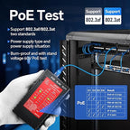 NOYAFA NF-468S Network Cable Tester, RJ12 RJ11 RJ45 Ethernet Cable Tester for CAT5 CAT5E CAT6 CAT6A, POE Tester Continuity UTP/STP Cable Toner LAN Telephone line CAT3 Cable Network Tools