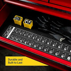 SST - Original Identibolt - Precise Threadchecker and Wall Mount - Imperial SAE and Metric Threads - 28 Nuts & Bolts Identifier - from #6 to ½ & 4mm to 14mm - in. and Cm. Rulers - Made in USA
