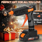 THINKWORK 20V Cordless Hot Glue Gun and Sticks Set, Rechargeable Glue Gun with 30 PCS Full Size Sticks and Battery, Fast Heating for Arts & Crafts, DIY Projects and Home Repairs