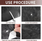 Shagoom Leather Repair Patch, 17X79 inch Strong Sticky Repair Patch Self Adhesive Waterproof, DIY Large Vinyl Patches for Couches, Furniture, Sofa, Car, Chair (Black, 17X79 inch)