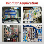 APIELE 25A Screw Terminal Block 4/5/6 Position Dual Row Covered 600V Pre-Insulated Terminal Barrier Strips (6PCS 25A 4P/5P/6P+6PCS Wiring Strips)