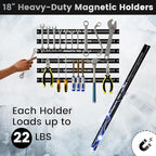 Goplus 6PCS 18" Magnetic Tool Holder, Magnetic Tool Holder Strip, Heavy Duty Magnetic Tool Bar,Space Saving Metal Tool Organizer Rack,Tool Magnet Bar for Workshop Garage, 176LBS Capacity Total