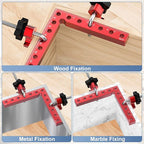 Corner Clamp for Woodworking, 90 Degree Corner Clamp, Aluminum Alloy 4 Pack 5.5"x 5.5" Positioning Squares Right Angle for Woodworking Tools, for Picture Frame, Box, Cabinets, Drawers
