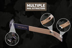Spec Ops Tools 15" Flat Pry Bar Crowbar, Curved Rocker Head, Teardrop Nail Puller, High-Carbon Steel