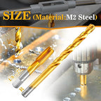 1/8-27 NPT Pipe Tap and R Drill Set,M2 HSS Hand Threading Plumbing Tap Set for Plumbers Mechanics DIY Thread Cutting Tools