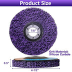 5 Pack Strip Discs Stripping Wheel for Angle Grinder, 4-1/2" x 7/8" Rust Remover Discs, Clean and Remove Paint Coating Rust Welds Oxidation(Purple)
