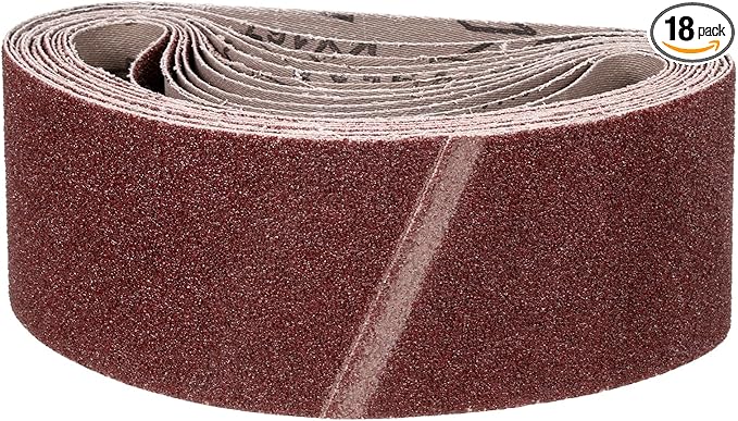 2-1/2 x 16 Inch Sanding Belt, 18 Pcs 40 Grit Knife Sharpener Belts Work Sharpening for Belt Sander Knife Carving Tool Metal Working