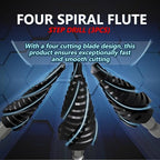 GSTK Pro Max 3PCS Four Spiral Flute Cobalt Unibit Step Drill bit, Impact Ready, for Metal, Stainless Steel, Aluminum, Wood, Plastic with 1/4" Hex Shank