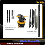 8-In-1 Multi Blades Hand Saw, Drywall Cutter. Hacksaw. Long Blade Hand Saw, Jab Saw, For Cutting Drywall, Sheetrock, Wood, Metel, Plastic, Plywood. Blade Quick Change Mechanism.