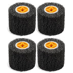 Rocaris 4 Pack Abrasive Drum Paint and Rust Remover, 40 Grit Abrasive Wheel Wire Drawing Polishing Wheel for Wood Metal Surface Polishing, 4.5" x 4"