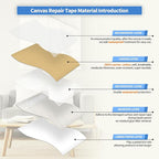 KING MOUNTAIN Canvas Repair Tape,Outdoor Gear Patch, 12×60 Inches,Waterproof,Self-Adhesive for Repairing Boat Covers,Sun Shades,Sofas,Tents,Lounge Chairs,Awnings (Beige-1)