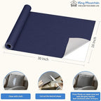 KING MOUNTAIN Canvas Repair Patch 16×30 Inch Self-Adhesive Waterproof Fabric Patch for Sofas, Tents, Furniture,Tote Bags, Car Seats (Dark Blue)