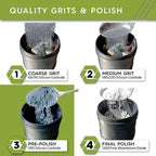 Polly Plastics Rock Tumbler Media Grit Refill, Pre-Polish 500 Silicon Carbide Grit, Stage 3 for Tumbling Stones (2 Pack) (3 lb.)