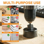 Hole Saw Set with 3/4" to 5"(19mm-127mm) 19PCS Hole Saw Kit for Soft Wood, Plastic, PVC Board, Including Saw Blades, Mandrels, Installation Plate, Drill Bits, Hex Key with Storage Case