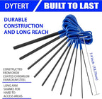 30-Piece T Handle Allen Wrench Set with Metric(2-10MM) & Inch(3/32-3/8) & Torx（T9-T50 Allen Hex Keys Wrench Set, 7.4 inches long, Cushion Grip