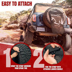 Spare Tire Hanging Mesh Trash Bag Heavy Duty Cargo Storage Bag for Wrangler, Bronco, Jeep, Truck, SUV, Car, Trunk Organizer for Camping, Beach, Outdoor, Off-Road Recovery Gear