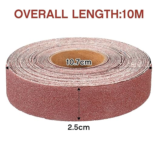 320 Grit Continuous Sandpaper Roll,1" x 32.15 Feet Emery Cloth Roll for Metalworking, Home Improvement, Sanding Automotive Plumbing