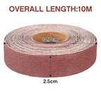 120 Grit Continuous Sandpaper Roll,1" x 32.11 Feet Emery Cloth Roll for Metalworking, Home Improvement, Sanding Automotive Plumbing