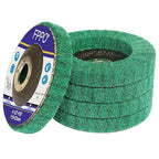5Pcs 4.5" x 7/8" Nylon Fiber Flap Disc Polishing Grinding Wheel,Scouring pad Buffing Wheel for Angle Grinder, Polishing Tools,Abrasive disks for Power-Operated Grinders (Grit 180)